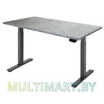 Стол для работы стоя ErgoSmart Ergo Desk Pro 1360x800x36 мм (бетон чикаго светло-серый/черный)